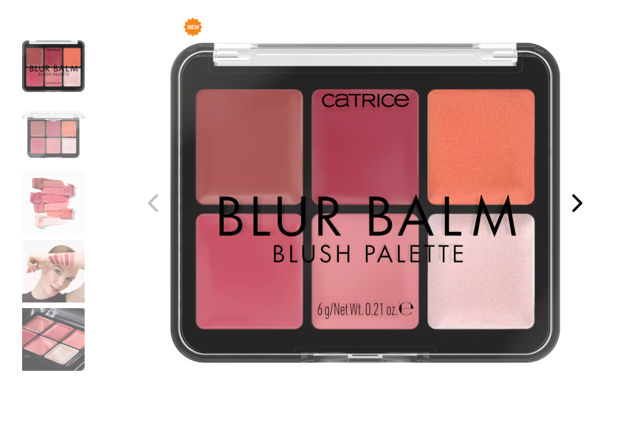 Палетка румян для лица Blur Balm Blush Palette, 010 Blush Blindness CATRICE Германия