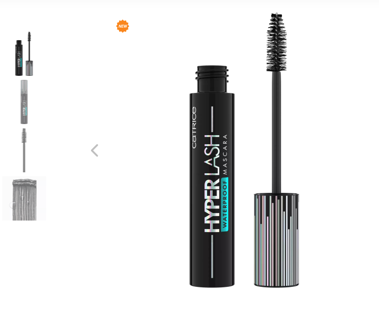 Тушь для ресниц объём и длина водостойкая Hyper Lash Waterproof Mascara, 010 Electric Black CATRICE Германия