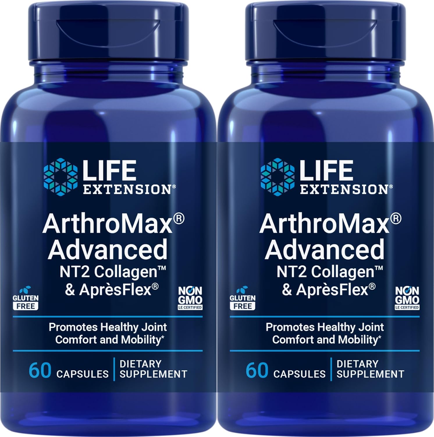 ArthroMax Advanced с коллагеном NT2 и ApresFlex, 60 капсул (упаковка из 2)