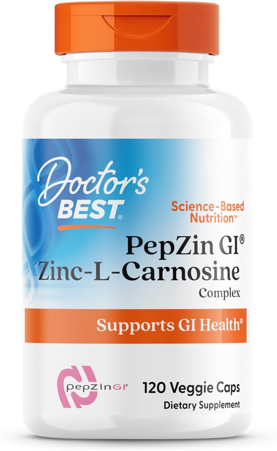 PepZin GI, цинковый комплекс с L-карнозином для поддержки пищеварительной системы, 120 вегетарианских капсул