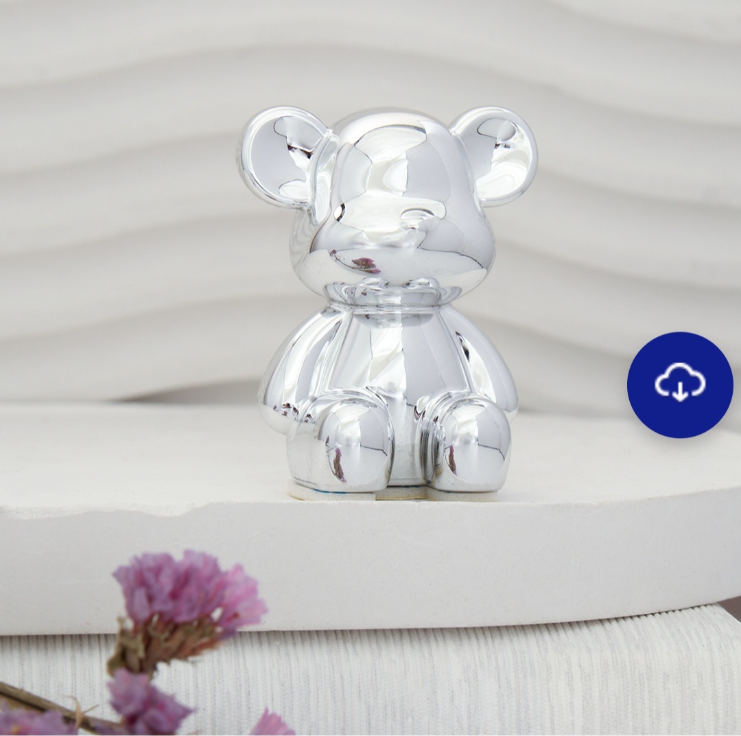 Фигурка Мишка 5 см / S-3117 /уп 20/100/500/1000/серебро
