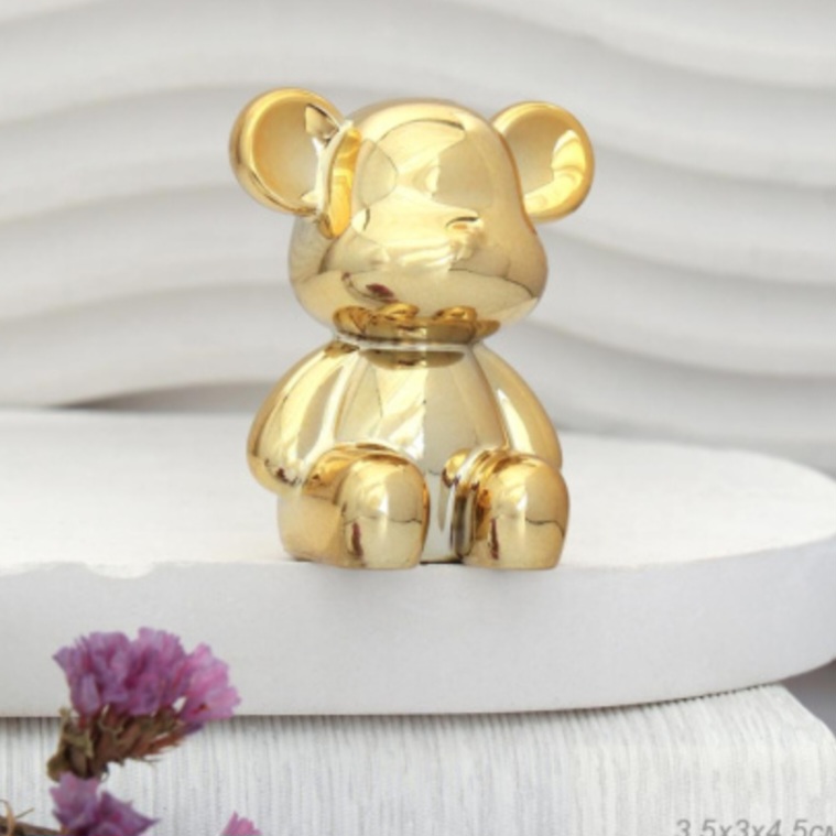 Фигурка Мишка 3,3 см / G-3117 /уп 20//100/1000/золото