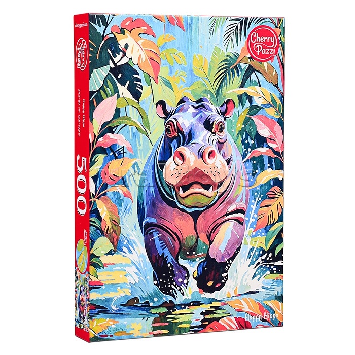 Пазл 500 "Красочный бегемот"