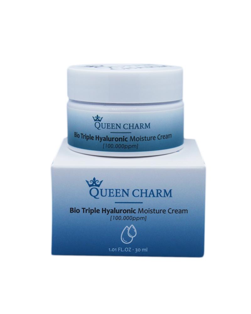 [QUEENCHARM] Крем для лица увлажняющий БИОКОМПЛЕКС ГИАЛУРОНОВОЙ КИСЛОТЫ 10% Bio Triple Hyaluronic Moisture Cream,