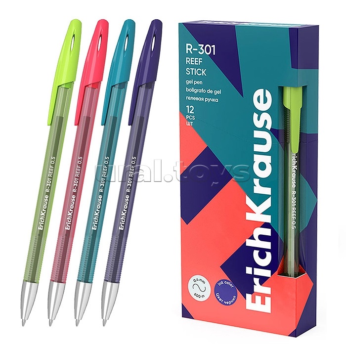 Ручка гелевая R-301 Gel Stick Reef 0.5, цвет чернил синий