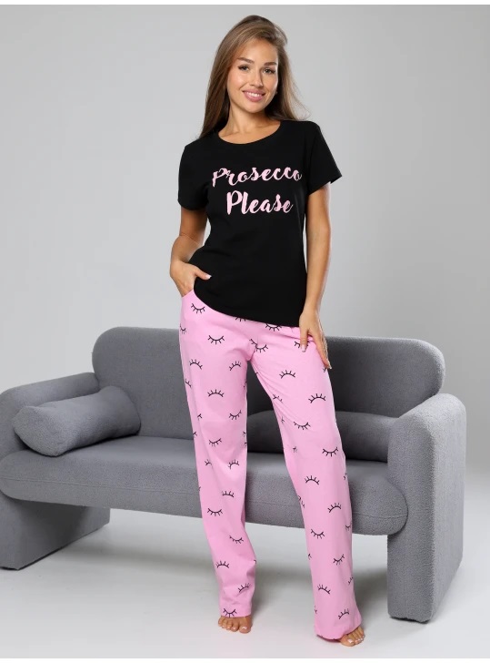 Пижама женская П-144 реснички брюки