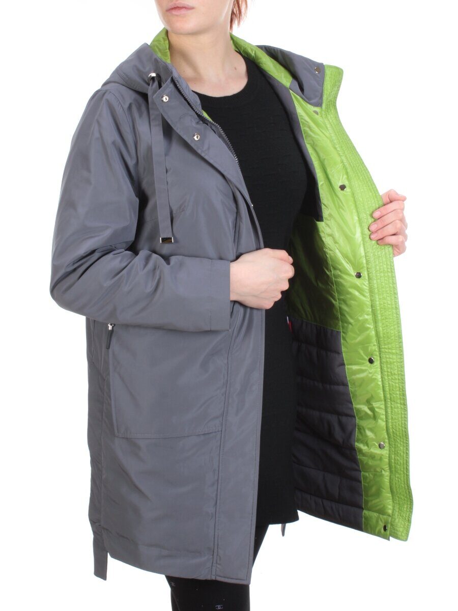 2192 DK. GRAY Пальто демисезонное женское Parten (50 гр. синтепон)