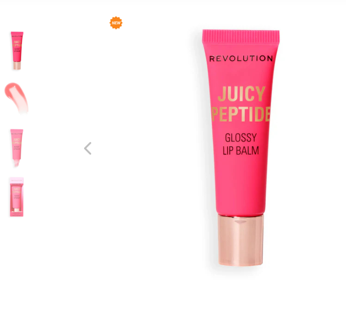 Бальзам для губ Juicy Peptide Glossy Lip Balm, Guava Punch Coral Makeup Revolution Великобритания