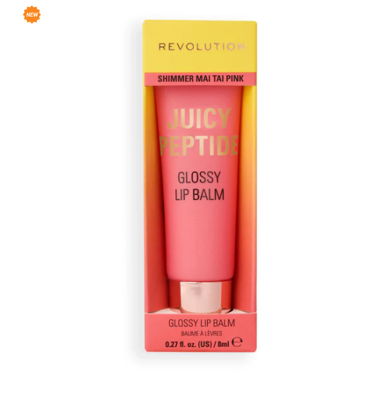 Бальзам для губ Juicy Peptide Glossy Lip Balm, Shimmer Mai Tai Pink Makeup Revolution Великобритания