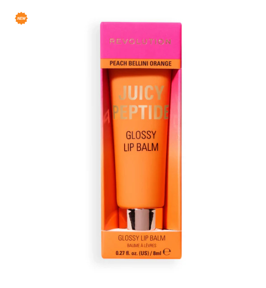 Бальзам для губ Juicy Peptide Glossy Lip Balm, Peach Bellini Orange Makeup Revolution Великобритания