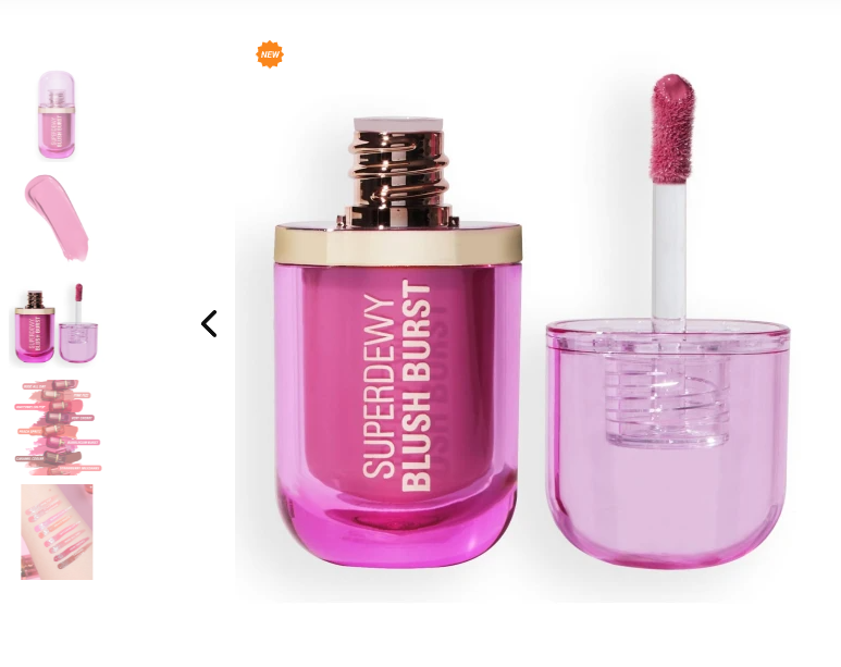 Румяна жидкие Super Dewy Blush Burst, Makeup Revolution Великобритания