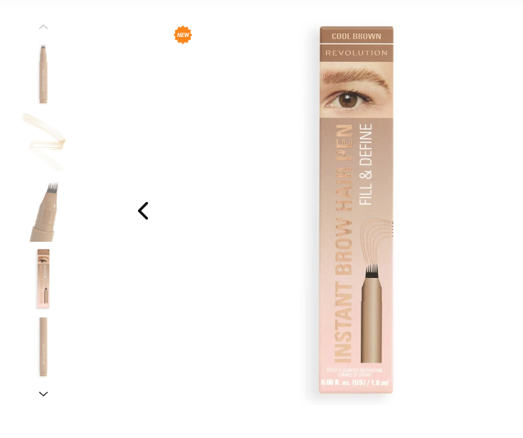 Маркер для бровей Instant Brow Hair Pen, Cool Brown Makeup Revolution Великобритания