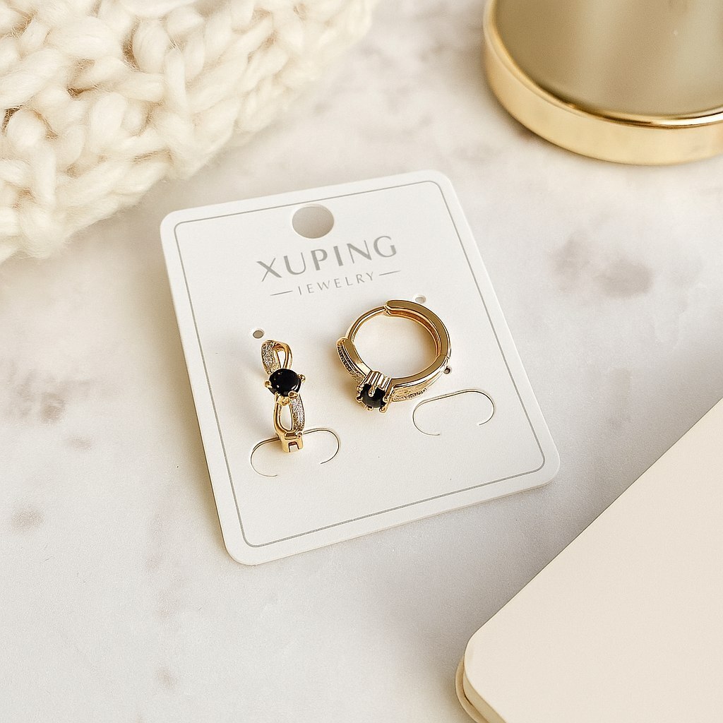 Серьги коллекция Xuping покрытие позолота вставка фианиты