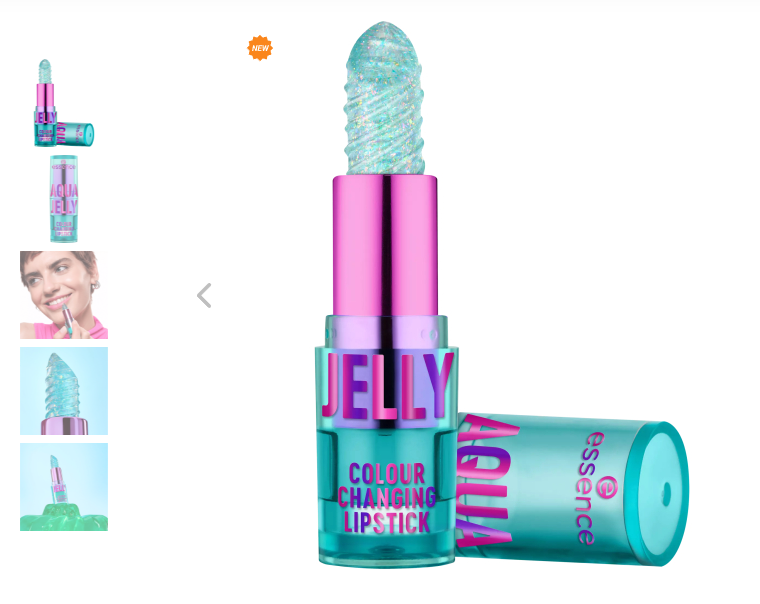 Помада для губ, меняющая оттенок Aqua Jelly Color Changing Lipstick essence Германия