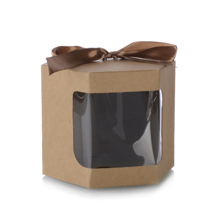 Коробка подарочная складная 10x10x10 см / QR100-G /уп 12/600/коричневая