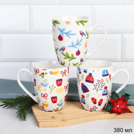 Подарочный набор Кружка 380 мл+ носки / DG-040-2 / в подарочной упаковке /АКЦИЯ Новогодний