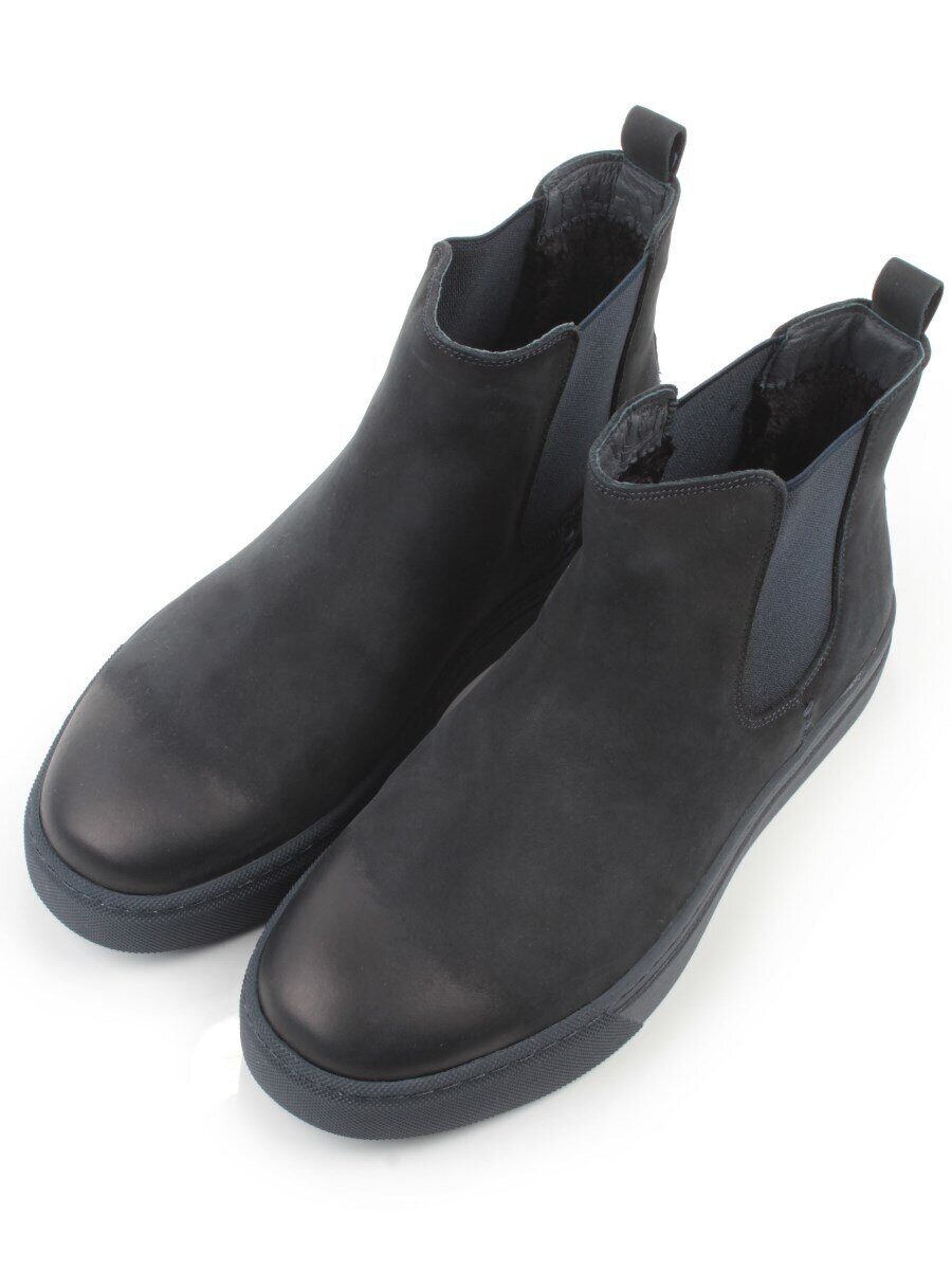 05-X30311M-7 INK. BLUE Ботинки зимние мужские (натуральная кожа, натуральный мех)