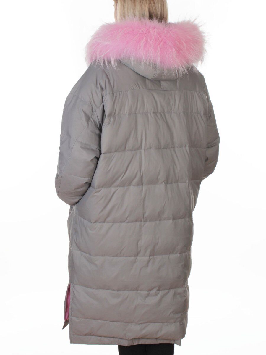 3072 GRAY Пальто зимнее пуховое женское (пух)