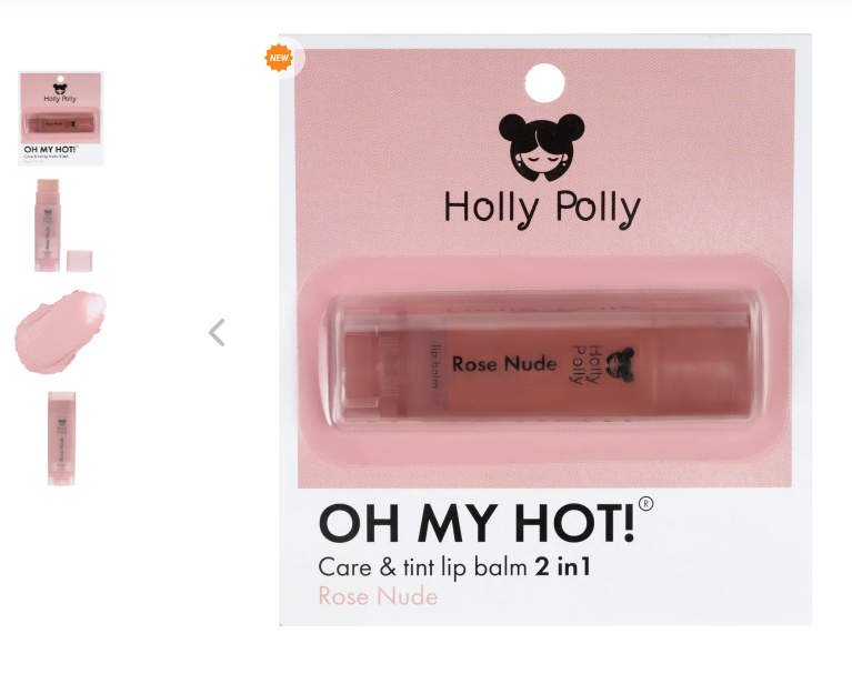 Оттеночный бальзам для губ, Oh My Hot! Rose Nude нюдово-розовый Holly Polly Россия