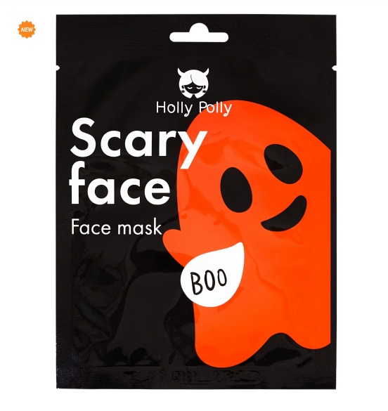 Тканевая маска для лица, Увлажняющая и Питающая Scary Face Mask Holly Polly Россия