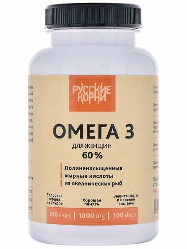 Омега 3 1000мг 60%*100 капсул РК