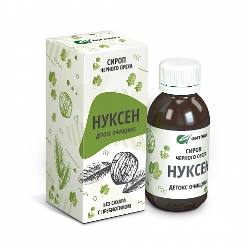 Сироп черного ореха Нуксен "Детокс очищение", 125 мл