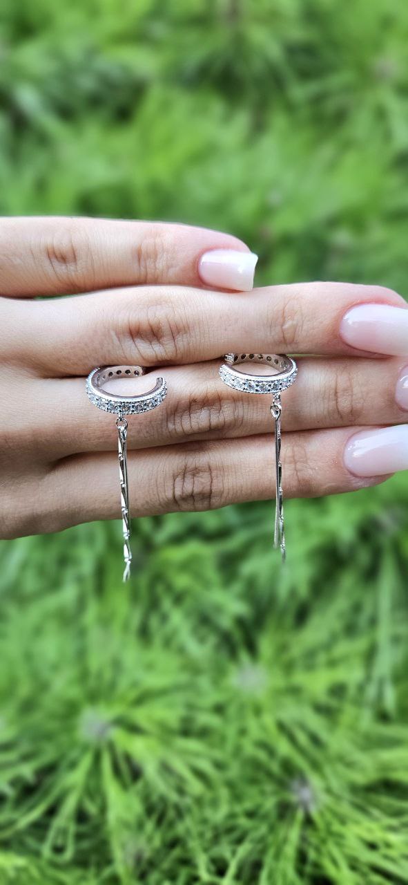 Серьги каффы Серебро 925 пробы kf