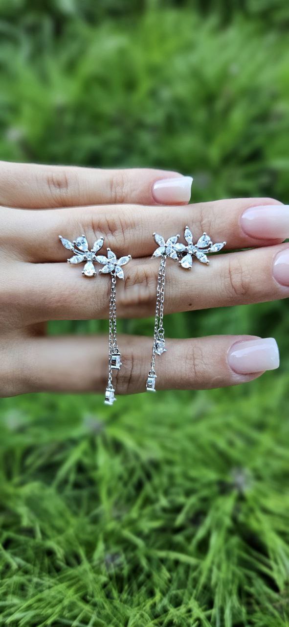 Серьги каффы Серебро 925 пробы kf