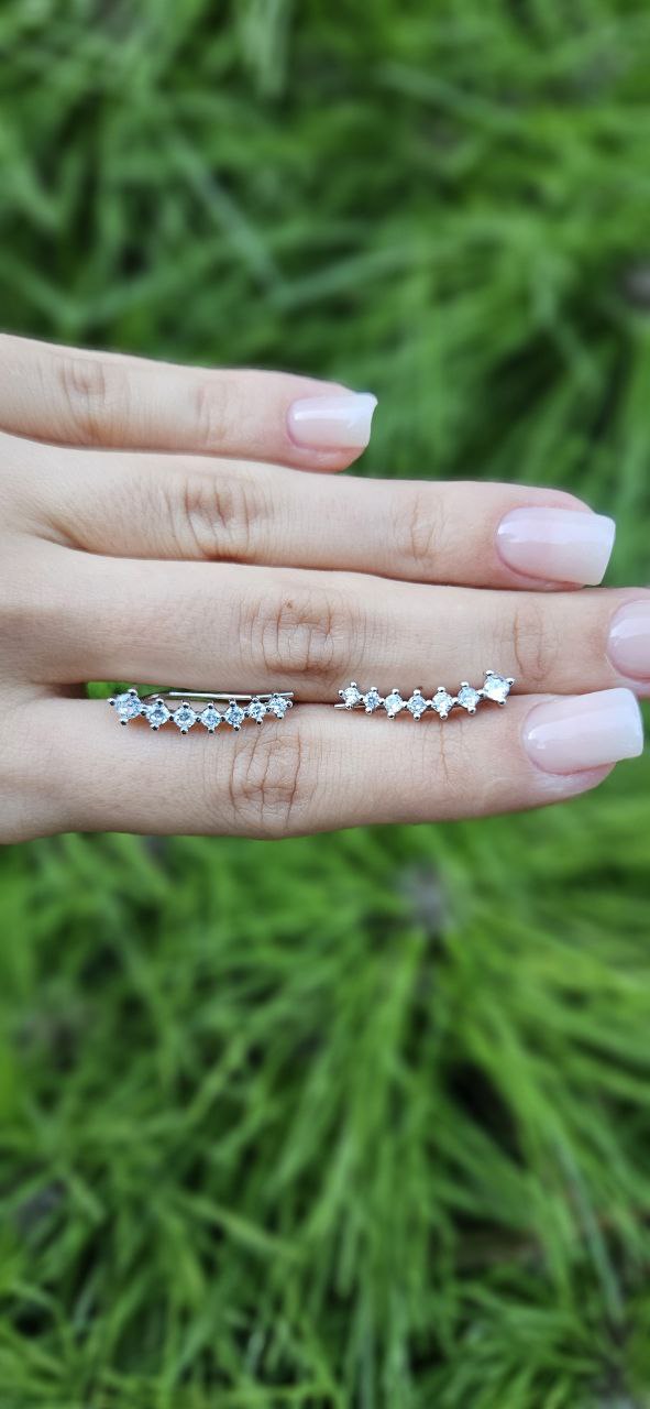 Серьги каффы Серебро 925 пробы kf