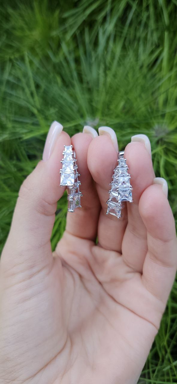 Серьги гвоздики Серебро 925 пробы kf