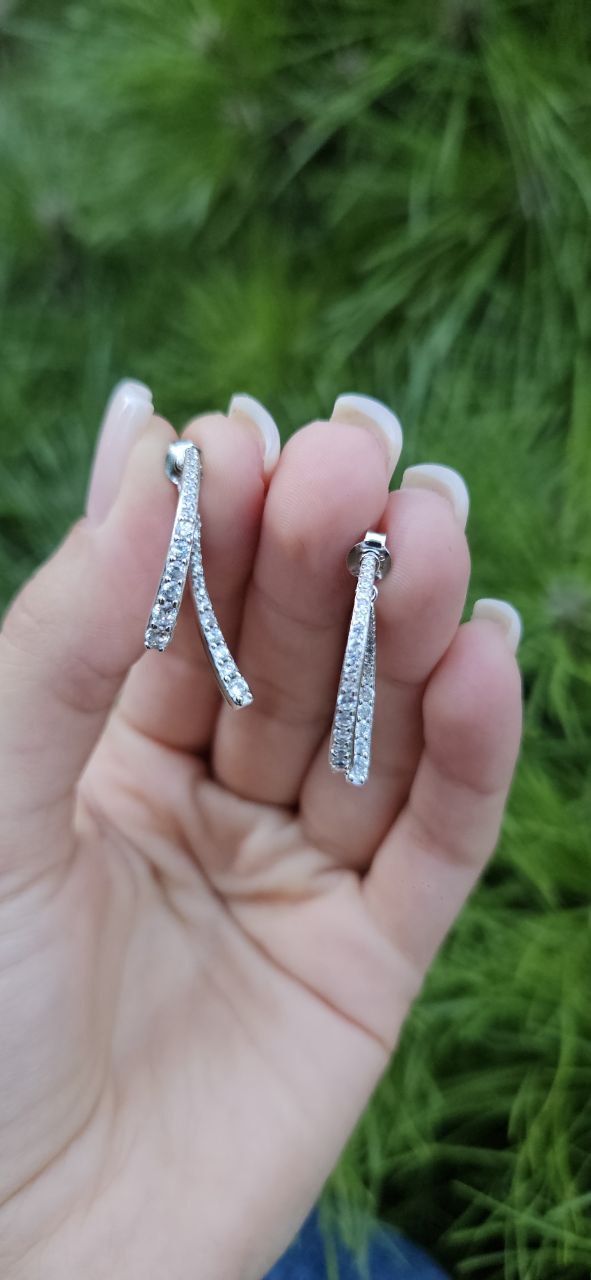 Серьги гвоздики Серебро 925 пробы kf