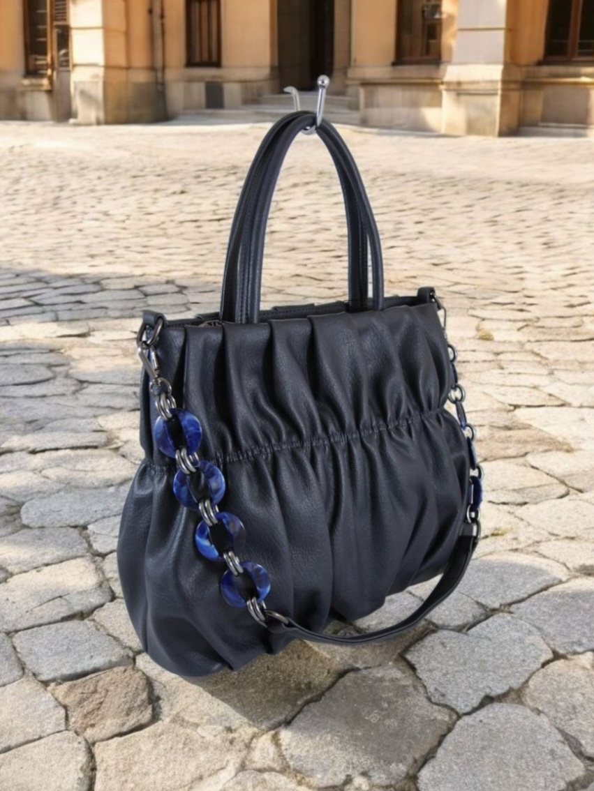 Сумка женская из кожзаменителя Valle Mitto A-4568# Синяя