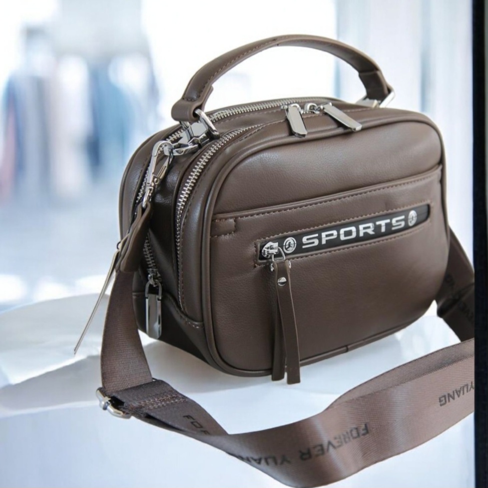 Сумка женская из кожзаменителя Alex&Mia CD-8381 Coffee