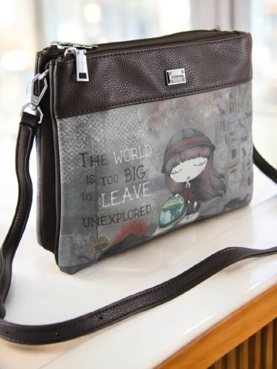 Сумка женская из кожзаменителя Vishnia V-0069 Coffee