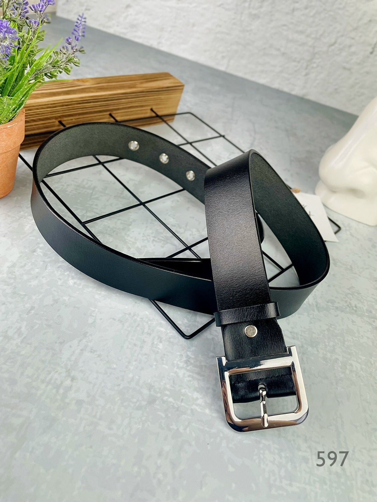 Ремень 4см из натуральной кожи