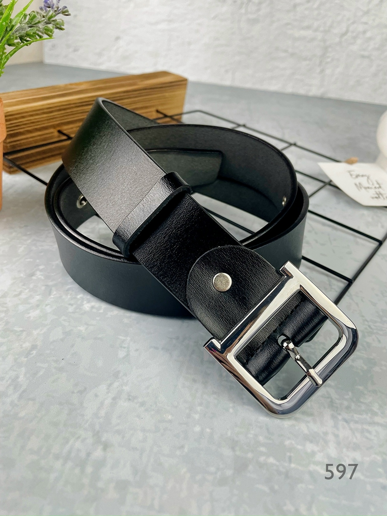 Ремень 4см из натуральной кожи