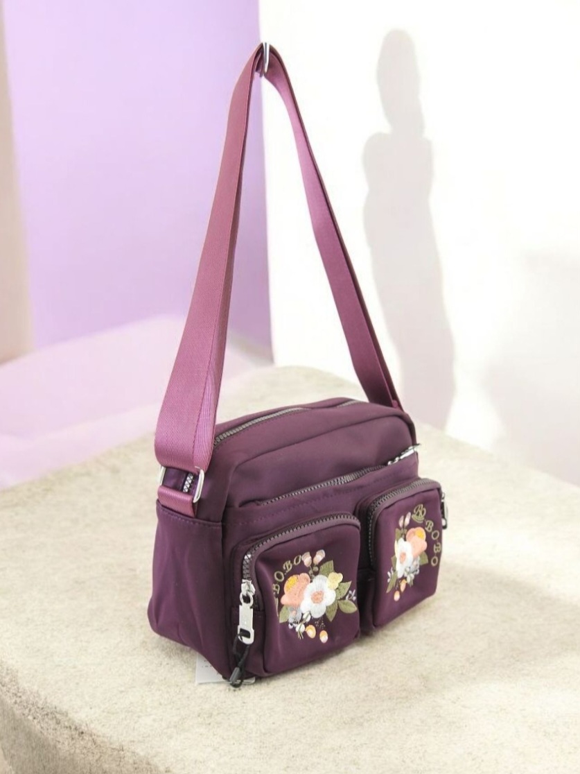 Сумка женская текстильная NN 2064-1# Фиолетовая