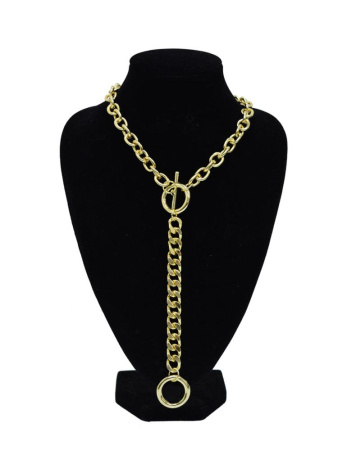 Колье-галстук Цепь 40 см / GTP-7 /уп 12/золото