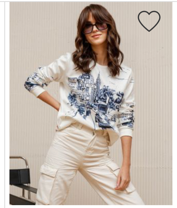 СВИТШОТ С ОДНОТОННЫМИ МАНЖЕТАМИ SWP187