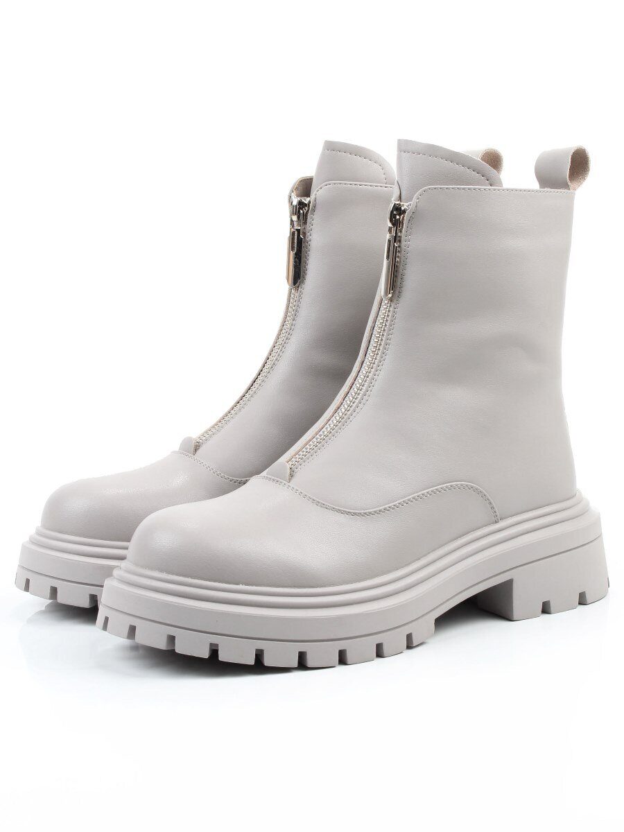 04-PAS152-2Z LT. GRAY Ботинки зимние женские (натуральная кожа, 100% шерсть)