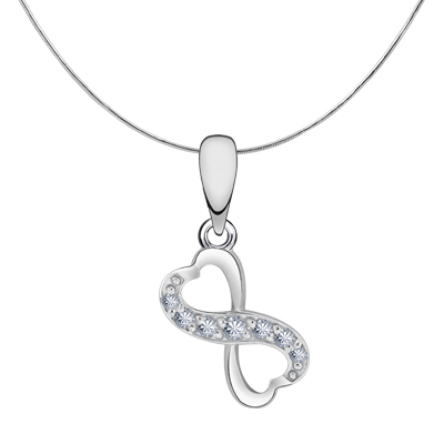 Подвеска с фианитом родированная серебро 925* 13-0156