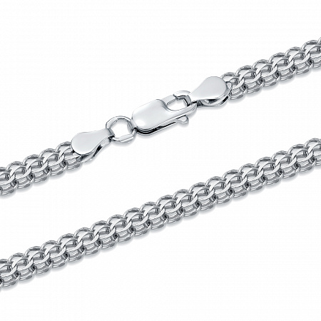 Цепь Питон с алмазной огранкой родированный ПТГр-60