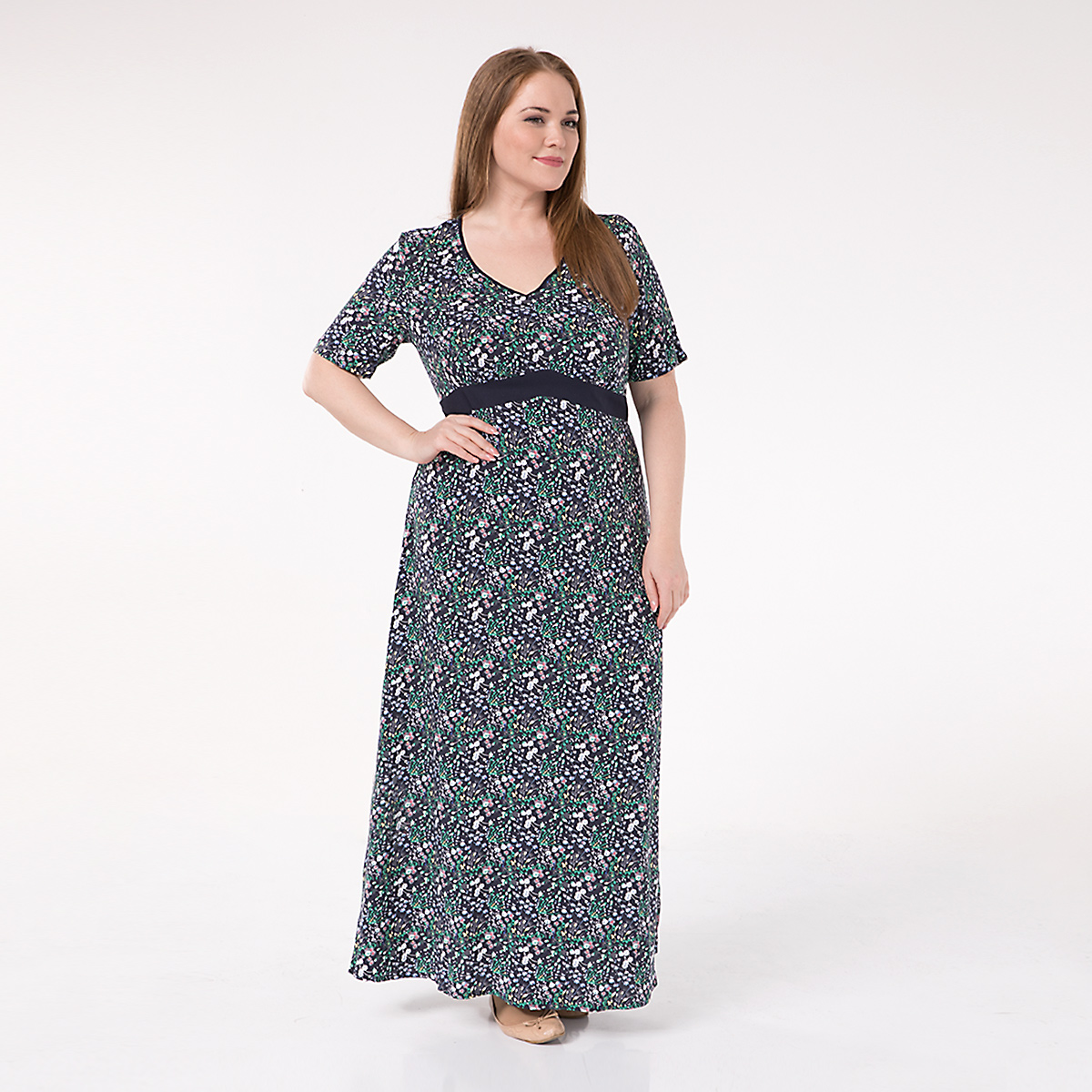 Платье, трикотаж, темно-синий#915/009-013-196/Темно-синий