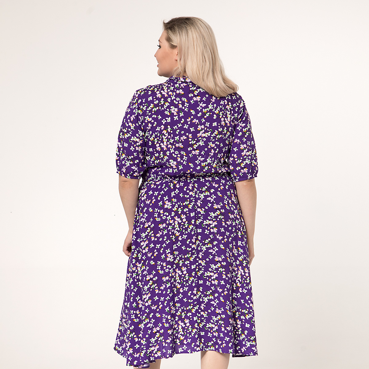 Платье, трикотаж, фиолетовый#740/009-015-268/Фиолетовый