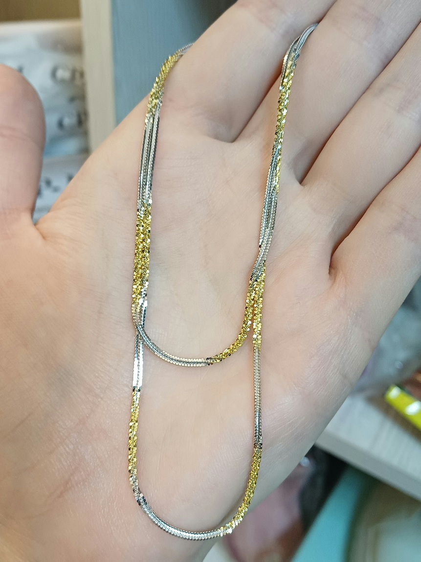 Цепь серебро 925 пробы, родирование и золочение