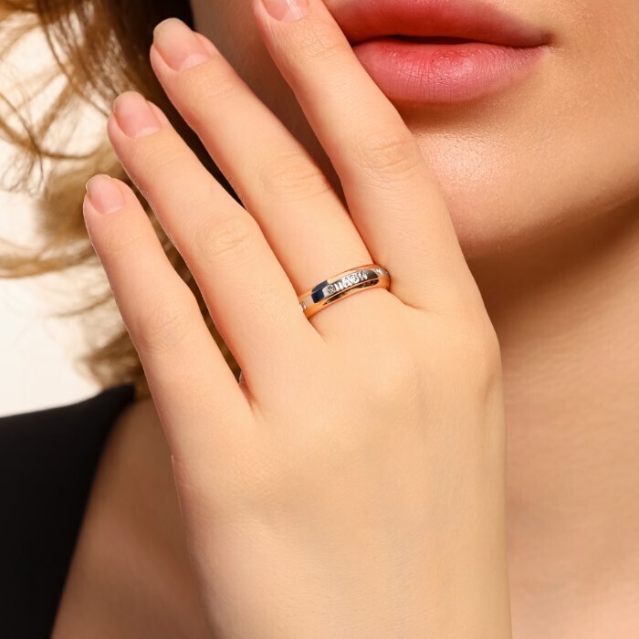 Кольцо ювелирная бижутерия коллекция "Дубай" Спаси и сохрани, покрытие позолота, 19 р, арт.314.166-19