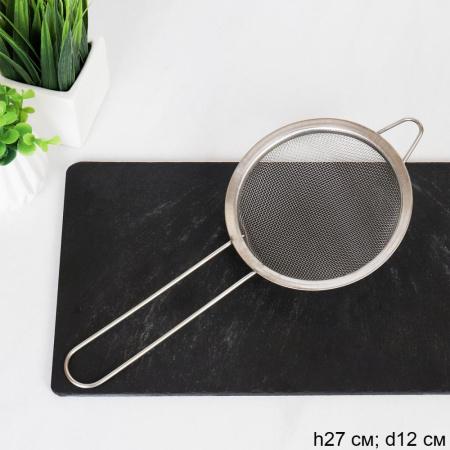 Сито с ручкой 12 см металл / W12-667 /уп 300/