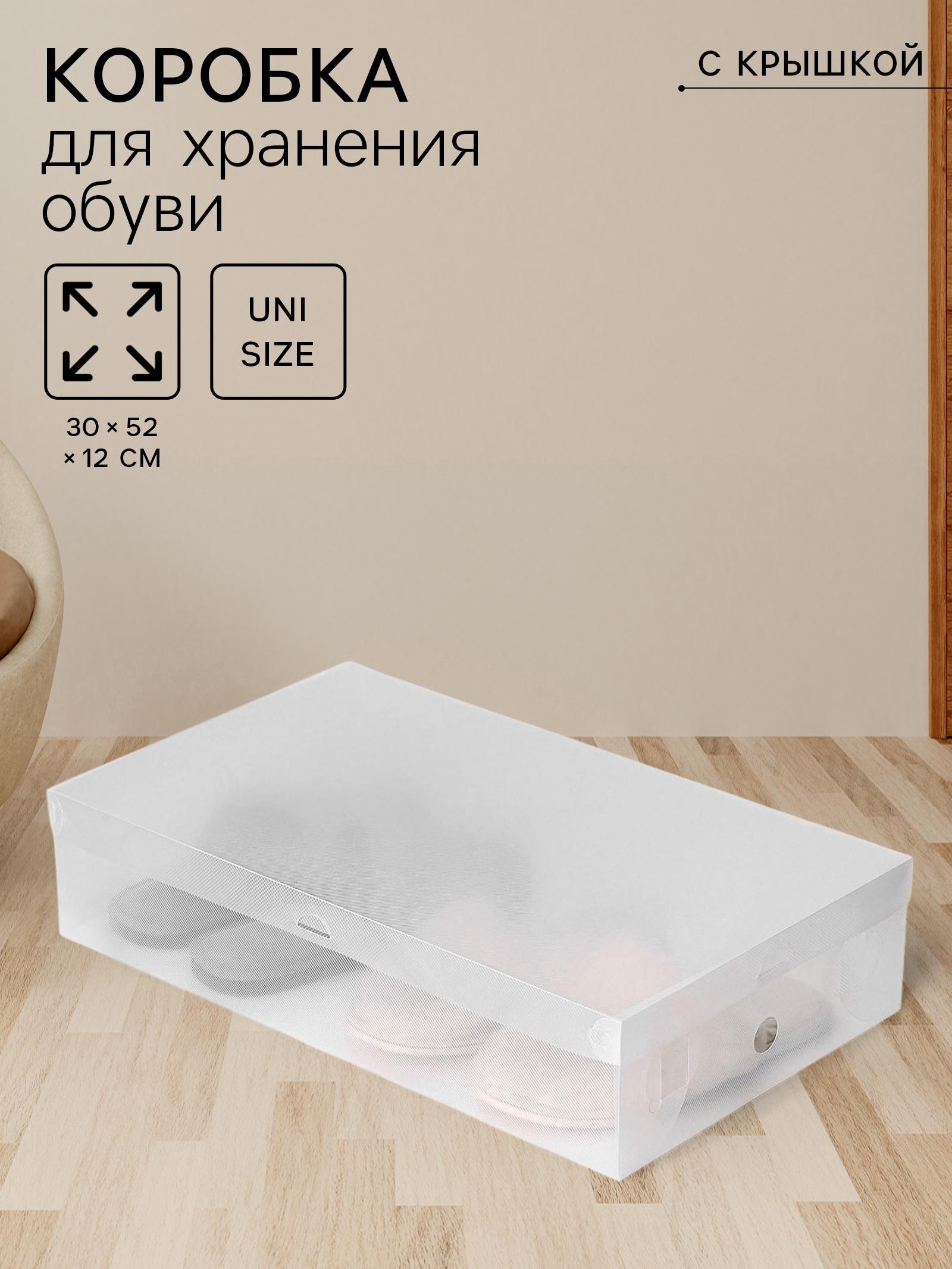 Коробка для хранения сапог с крышкой Uni size, 30×52×12 см