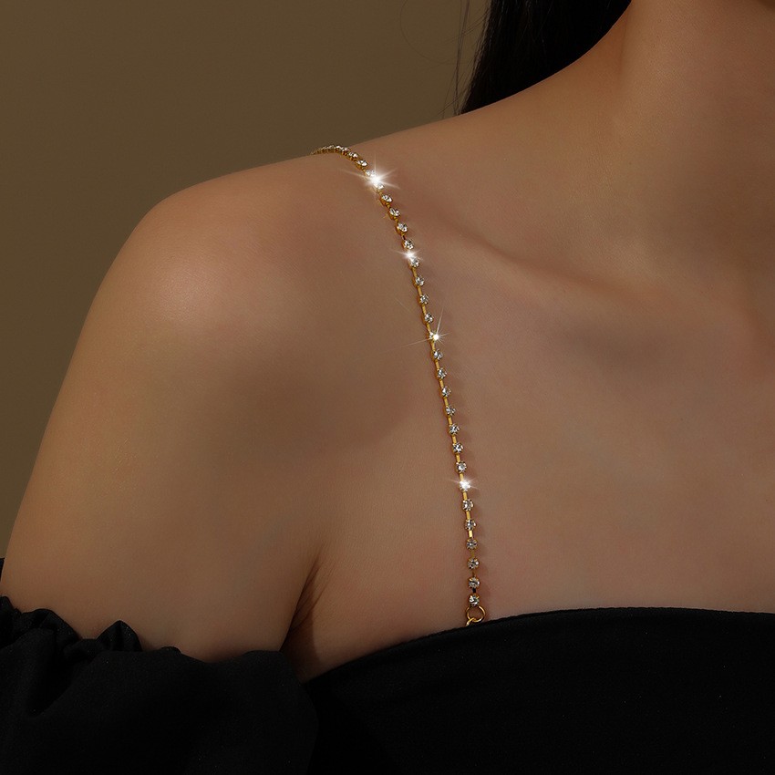 Бретели блестящие со стразами для бюстгальтера, Комплект 2 штуки.