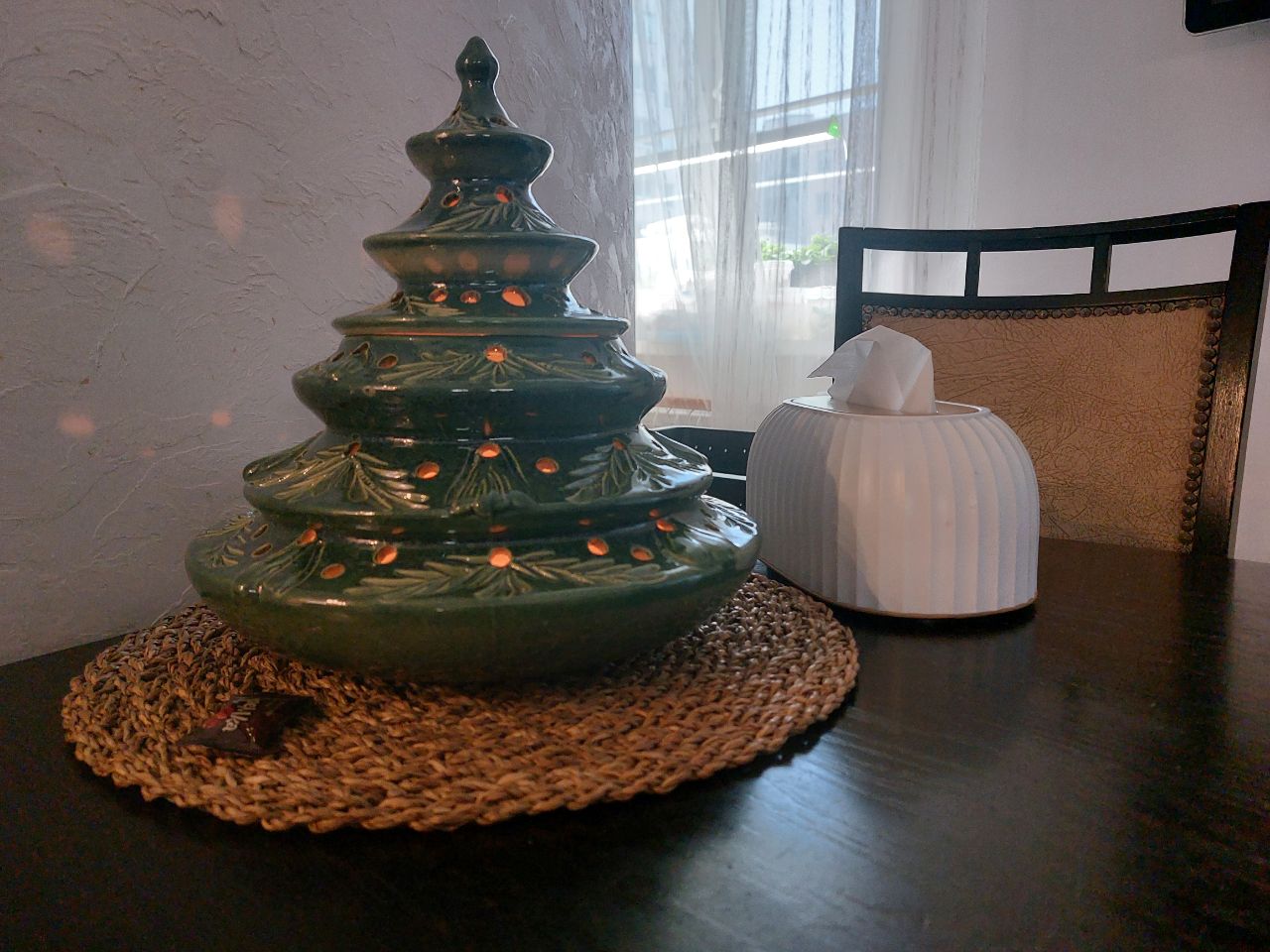 В наличии!Конфетница(светильник) "Елка" б.